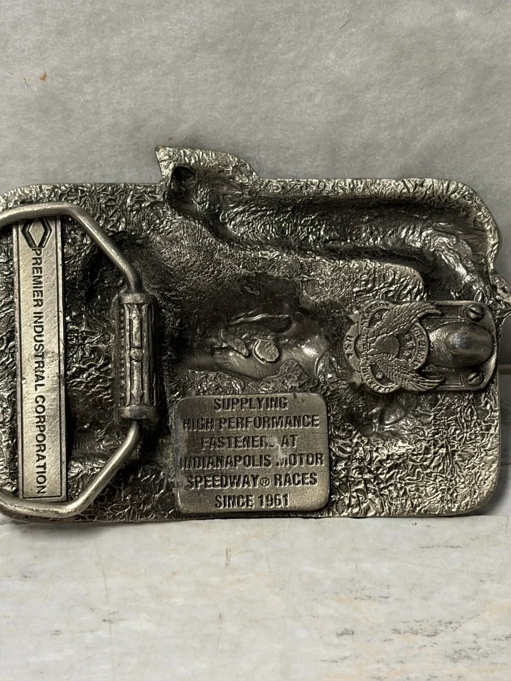 Premier Industrial Cooperation Indy 500 Belt Buckle Set 25 Year 35 Year  Rare